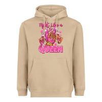 Mushroom Survivor queen Breast Cancer afro girl sneakers Heavyweight Hoodie - RanaPortraitStore