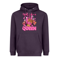 Plum Survivor queen Breast Cancer afro girl sneakers Heavyweight Hoodie - RanaPortraitStore