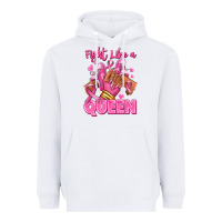 White Survivor queen Breast Cancer afro girl sneakers Heavyweight Hoodie - RanaPortraitStore