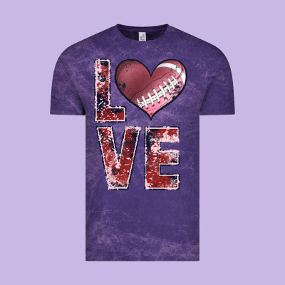 Football Love Vintage Tee Designed By Jahusdesignshop