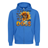 True Royal life is better with dogs sunflower Zipper Hoodie - MaliasSmallBusiness