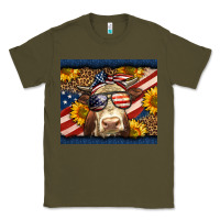 Army Green Western 4th Of July Cow Classic Tee - LillyAllenDesigns