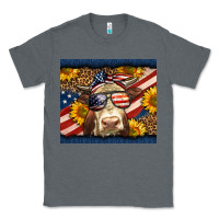 Charcoal Heather Western 4th Of July Cow Classic Tee - LillyAllenDesigns
