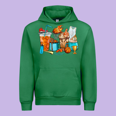 Basketball Coffee Cups Urban Hoodie Designed By Howdyjamesfarm