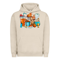 Pigment French Oak Basketball coffee cups Urban Hoodie - HowdyJamesFarm
