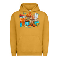 Pigment Peanut Butter Basketball coffee cups Urban Hoodie - HowdyJamesFarm