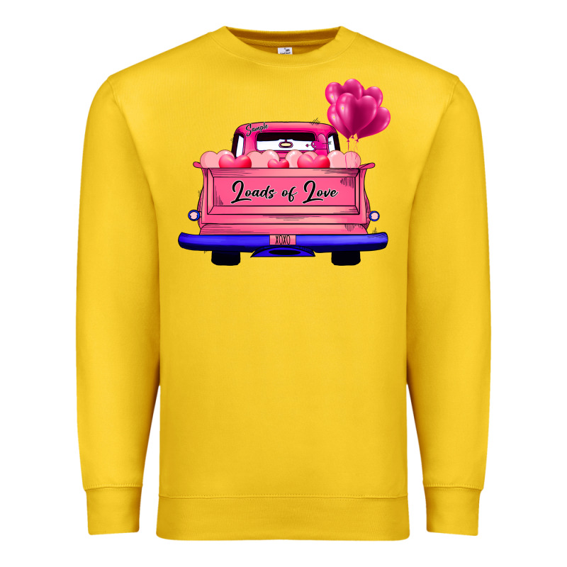 Loads Of Love Valentine's Day Truck Premium Sweatshirt by Bettercallsaul | Teevron