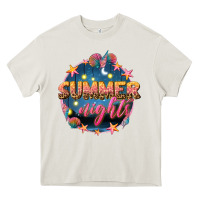 Cream summer nights Heavy Core Tee - texasbilliewilder