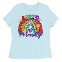 Baby Blue lgbtq friendly Ladies Tee - Zillion Design Studio