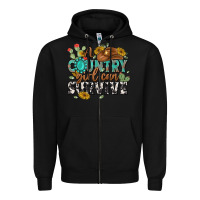 Black a country girl can survive Zipper Hoodie - MaliasSmallBusiness