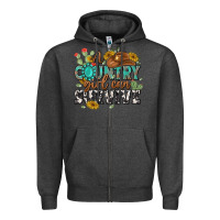 Charcoal Heather a country girl can survive Zipper Hoodie - MaliasSmallBusiness
