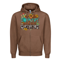 Chestnut a country girl can survive Zipper Hoodie - MaliasSmallBusiness
