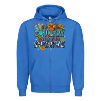 True Royal a country girl can survive Zipper Hoodie - MaliasSmallBusiness