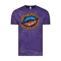 Cloud Purple western 4 of july lips Vintage Tee - BundleAndBundleShop