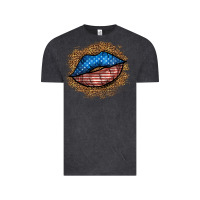 Vintage Black western 4 of july lips Vintage Tee - BundleAndBundleShop