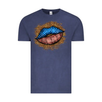 Vintage Denim western 4 of july lips Vintage Tee - BundleAndBundleShop