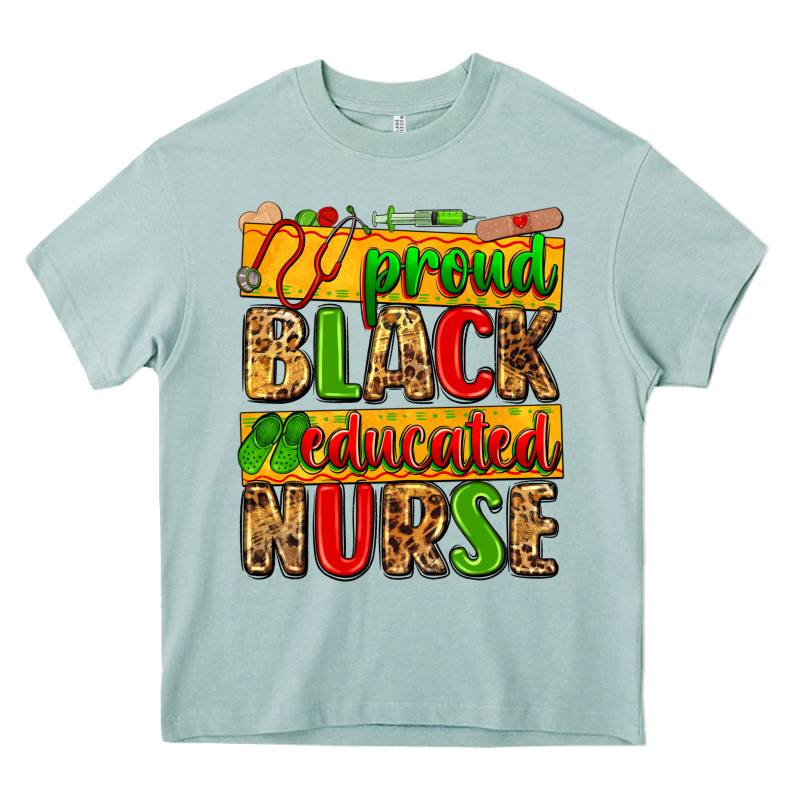 Proud Black Educated Nurse Heavy Core Tee by Zillion Design Studio | Teevron