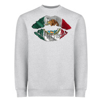 Heather Grey mexico lips Heavyweight Sweatshirt - AdoDesignShop