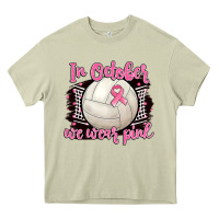Mossy in october we wear pink volleyball Heavy Core Tee - BarkalooDesign