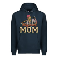 Navy Baseball Mom Premium Hoodie - NancyCooperArtShop