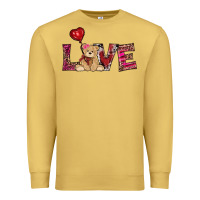 Antique Gold valentine's day tedybear love Premium Sweatshirt - RanaPortraitStore