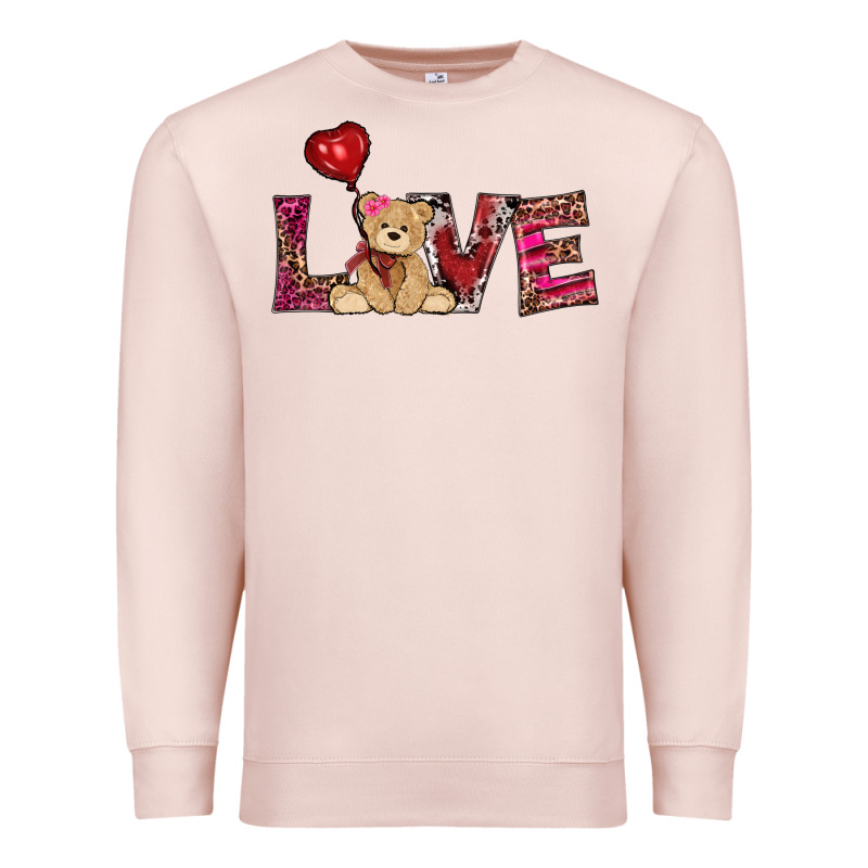 Valentine's Day Tedybear Love Premium Sweatshirt by RanaPortraitStore | Teevron