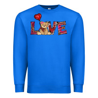 True Royal valentine's day tedybear love Premium Sweatshirt - RanaPortraitStore