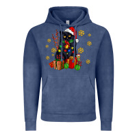 Vintage Denim black cat meowy christmas Vintage Hoodie - AdoDesignShop