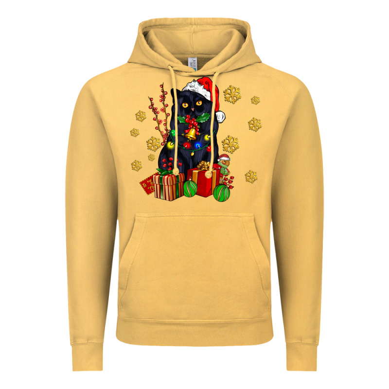 Black Cat Meowy Christmas Vintage Hoodie by AdoDesignShop | Teevron