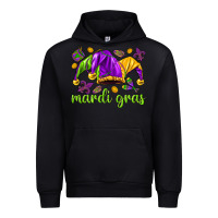 Black Mardi Gras with jester hat Urban Hoodie - HowdyJamesFarm