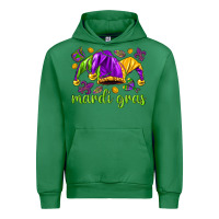 Emerald Mardi Gras with jester hat Urban Hoodie - HowdyJamesFarm