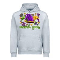 Heather Grey Mardi Gras with jester hat Urban Hoodie - HowdyJamesFarm