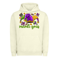 Pigment Pistachio Mardi Gras with jester hat Urban Hoodie - HowdyJamesFarm