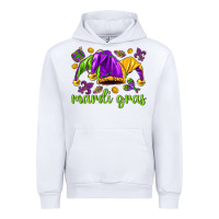White Mardi Gras with jester hat Urban Hoodie - HowdyJamesFarm