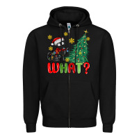 Black christmas  cat  what Zipper Hoodie - MaliasSmallBusiness