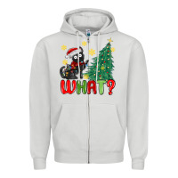 Dove Grey christmas  cat  what Zipper Hoodie - MaliasSmallBusiness