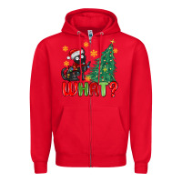 Red christmas  cat  what Zipper Hoodie - MaliasSmallBusiness