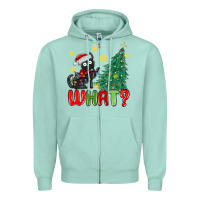 Seafoam christmas  cat  what Zipper Hoodie - MaliasSmallBusiness