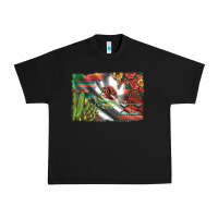 Black mexico flag sunflowers roses and cactus with serape aztec and leopard Urban Heavy Tee - Artiststas