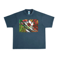 Midnight Navy mexico flag sunflowers roses and cactus with serape aztec and leopard Urban Heavy Tee - Artiststas