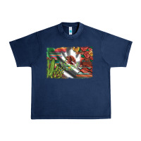 Navy mexico flag sunflowers roses and cactus with serape aztec and leopard Urban Heavy Tee - Artiststas