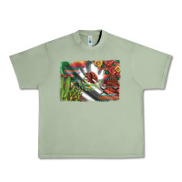 Oil Green mexico flag sunflowers roses and cactus with serape aztec and leopard Urban Heavy Tee - Artiststas