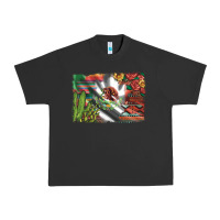 Pigment Black mexico flag sunflowers roses and cactus with serape aztec and leopard Urban Heavy Tee - Artiststas