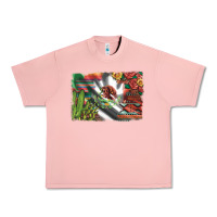 Salmon mexico flag sunflowers roses and cactus with serape aztec and leopard Urban Heavy Tee - Artiststas