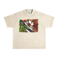 Sandshell mexico flag sunflowers roses and cactus with serape aztec and leopard Urban Heavy Tee - Artiststas