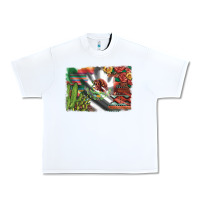 White mexico flag sunflowers roses and cactus with serape aztec and leopard Urban Heavy Tee - Artiststas