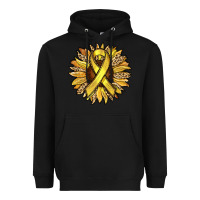Black Child Cancer Awareness Sunflower Heavyweight Hoodie - RanaPortraitStore