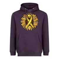 Child Cancer Awareness Sunflower Heavyweight Hoodie | Teevron