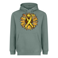 Sage Child Cancer Awareness Sunflower Heavyweight Hoodie - RanaPortraitStore