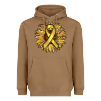 Toasted Coconut Child Cancer Awareness Sunflower Heavyweight Hoodie - RanaPortraitStore